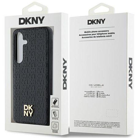 DKNY POKROWIEC HARDCASE DO SAMSUNG GALAXY S24 S921 Z LOGO METALOWYM LEATHER