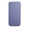 iCarer CE Premium Leather Folio Case skórzane etui iPhone 14 z klapką magnetyczne MagSafe jasnofioletowy (WMI14220713-LP)
