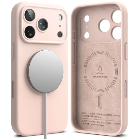 RINGKE ETUI SILICONE MAGNETIC MAGSAVE DO IPHONE 17 PRO Z OCHRONĄ