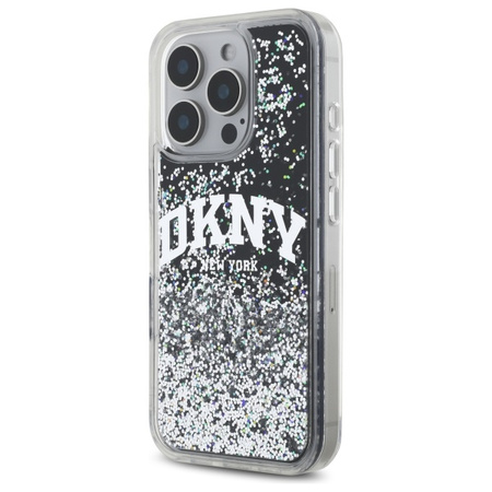 DKNY ETUI DO IPHONE 16 PRO HARDCASE LIQUID GLITTER ARCH LOGO ZABEZPIECZENIE