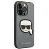 Karl Lagerfeld KLHCP14XSAPKHG iPhone 14 Pro Max 6,7" srebrny/silver hardcase Saffiano Karl`s Head Patch