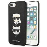 Karl Lagerfeld KLHCI8LSAKICKCBK iPhone 7 Plus / 8 Plus czarny/black hardcase Saffiano Karl&Choupette Head