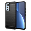 Carbon Case etui Xiaomi 12 Lite elastyczny silikonowy karbonowy pokrowiec czarne