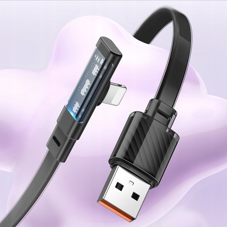Kabel do iPhone, Kątowy, Mocny, Super Szybki, Mcdodo, 100W, 1.8M, czarny