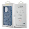 Etui Guess 4G Collection Leather Metal Logo MagSafe na iPhone 14 Pro - niebieskie