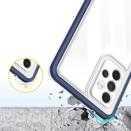 HURTEL ETUI POKROWIEC CLEAR 3IN1 DO SAMSUNG GALAXY A33 5G ŻELOWY Z RAMKĄ