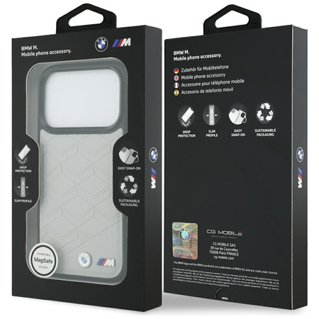 Etui BMW M Shape Logo MagSafe do iPhone  17 Pro szary