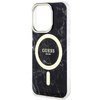 Etui Guess GUHMP14LPCUMAK na iPhone 14 Pro - czarne Marble MagSafe