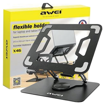 AWEI UCHWYT BIURKOWY X46 DO LAPTOPA 12-17 CALI Z MOŻLIWOŚCIĄ REGULACJI KĄTA