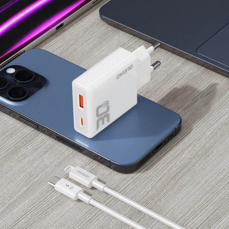 DUDAO ŁADOWARKA GAN A30EUL 30W DO TELEFONÓW IPHONE Z KABLEM USB-C