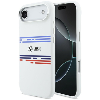 Etui BMW M Silicon Horizontal Line       MagSafe do iPhone Air biały