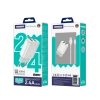 JELLICO ładowarka sieciowa EU02 2.4A 12W 2xUSB + kabel Micro Biały