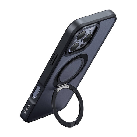 Etui McDodo PC-4932 MagSafe dla iPhone 16 Pro z stojakiem (czarne)