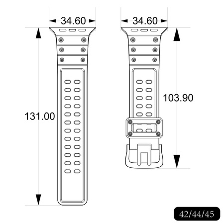 Strap Triple Protection pasek Apple Watch Ultra, SE, 8, 7, 6, 5, 4, 3, 2, 1 (49, 45, 44, 42  mm) opaska bransoleta beżowy