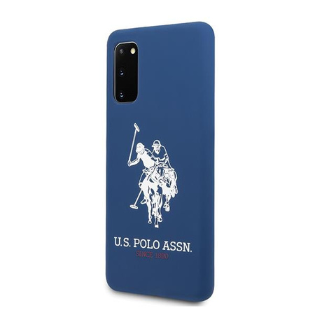 Etui U.S. Polo Assn. Silicone Collection na Samsung Galaxy S20 - granatowe