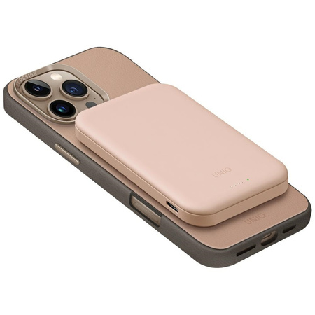 Powerbank UNIQ Lyden Lexa Magnetic       5000mAh PD USB-C MagSafe różowy