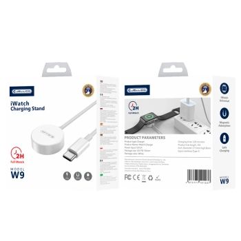 JELLICO kabel W9 USB-C - Apple Watch 3W 1M Biały