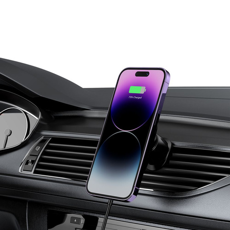 TECH-PROTECT MAGNETYCZNY UCHWYT SAMOCHODOWY DO APPLE 15W ŁADOWANIE