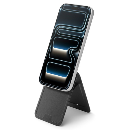 SPIGEN S314-3 SLIM FOLD TRIPOD MAGSAFE UNIVERSAL MAGNETIC CARD HOLDER BLACK