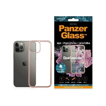 PANZERGLASS ETUI CLEARCASE DO IPHONE 12 PRO MAX PRZEJROCZYSTE RÓŻOWE