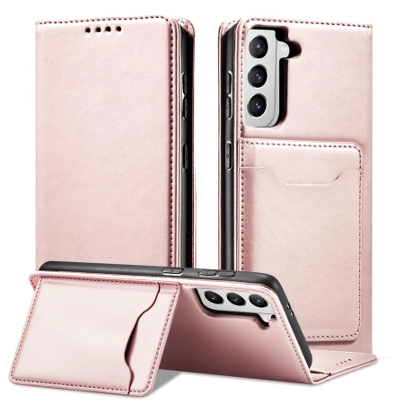 HURTEL ETUI MAGNET CARD POKROWIEC DO SAMSUNG GALAXY S22 PLUS PORTFEL RÓŻOWY