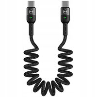 Mcdodo Omega Phone Cable Spring Fast LED USB Type-C PD 1.8m Black