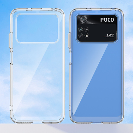 Outer Space Case etui Xiaomi Poco M4 Pro pokrowiec z elastyczną ramką niebieskie