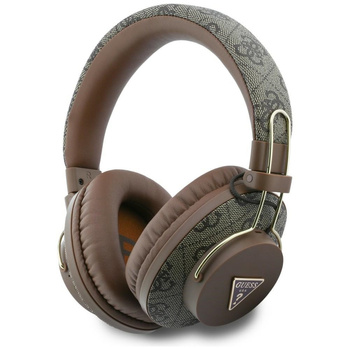 Słuchawki nauszne Guess Triangle Logo    Bluetooth ENC brązowy
