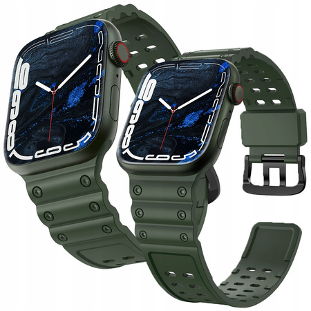 Strap Triple Protection pasek Apple Watch SE, 8, 7, 6, 5, 4, 3, 2, 1 (41, 40, 38 mm) opaska bransoleta zielony