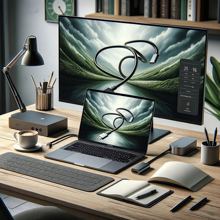 CO2 KABEL PRZEDŁUŻACZ USB-C SZYBKIE ŁADOWANIE USB TYP C 4K 20GBPS 100W 2M