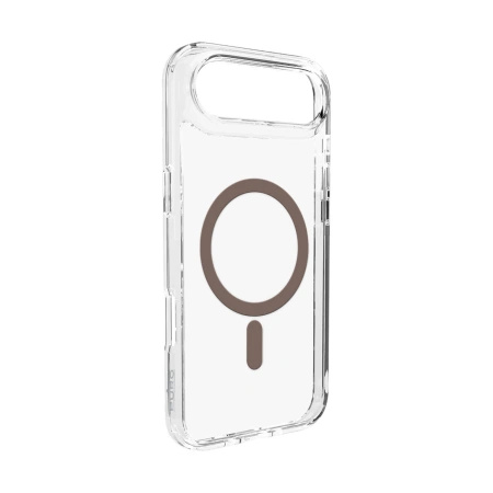 Etui Puro Lite Mag TPU+PC kompatybilne z MagSafe na iPhone 17 Air - przezroczyste z brązowym pierścieniem