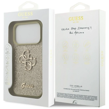 GUESS ETUI FIXED GLITTER BIG 4G DO IPHONE 17 PRO WYSOKIEJ JAKOŚ