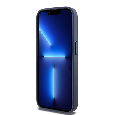 DKNY POKROWIEC SKÓRZANY DO IPHONE 15 PRO 6.1 MONO STRIPE Z LOGO METALOWYM