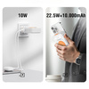 Ładowarka hybrydowa 4smarts 6w1          USB-C/USB-A PD 22.5W z powerbankiem 10 000 mAh, ładowanie indukcyjne Qi, kabel USB-C, biały