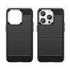 Carbon Case etui iPhone 14 Pro elastyczny żelowy pokrowiec na tył plecki czarny