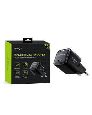 INNOSTYLE SZYBKA ŁADOWARKA KOSTKA USB-C 20W USB TYP C GAN II DO IPHONE LED