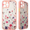 Design Case etui do iPhone 12 Pro Max pokrowiec w kwiaty różowy