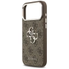 Etui Guess 4G Big 4G Classic Logo na iPhone 17 Pro Max brązowy - srebrne