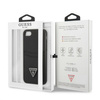 Etui Guess GUHCI8PSATPK na iPhone 7 / 8 / SE 2020 / SE 2022 hardcase - czarne Saffiano Triangle Logo Cardslot