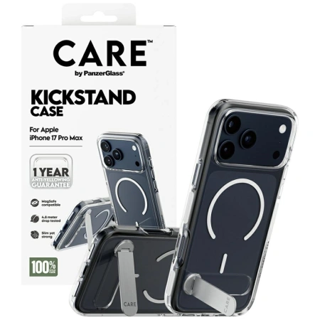 Etui CARE by PanzerGlass Feature w. Kickstand MagSafe na iPhone 17 Pro Max - przezroczyste