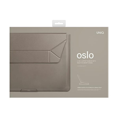 UNIQ etui Oslo laptop Sleeve 14" szary/stone grey