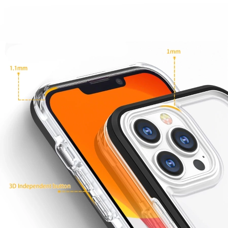 HURTEL CLEAR 3IN1 ETUI DO IPHONE 14 PLUS SILIKONOWY POKROWIEC Z RAMKĄ