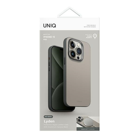UNIQ ETUI LYDEN DS DO IPHONE 15 PRO 6.1 Z MAGCLICK CHARGING BEŻOWO-ZIELONE