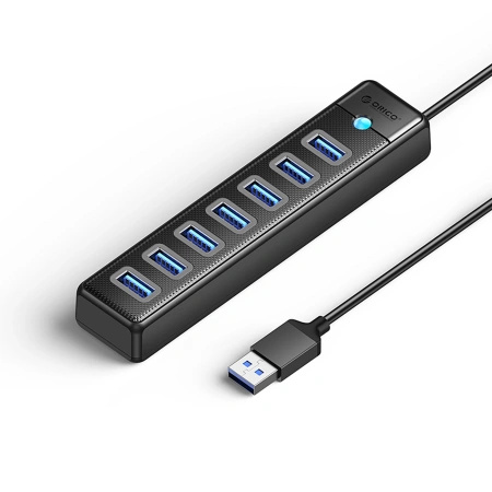 ORICO HUB 7x USB-A 3.0 DO MACBOOKA TELEFONÓW TABLETÓW SZYBKI PRZESYŁ DANYCH