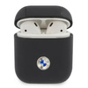 BMW BMA2SSLNA AirPods cover granatowy/navy Geniune Leather Silver Logo
