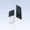 Powerbank Baseus Lipow 10000mAh 22,5W z dwoma wbudowanymi kablami (z kablem Baseus Simple USB-A - USB-C 3A 20cm) - biały