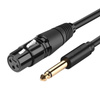 Ugreen kabel audio przewód do mikrofonu XLR (żeński) - 6,35 mm jack (męski) 2 m czarny (20719 )