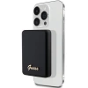 Powerbank indukcyjny Guess MagSafe Metal Script Logo 5W 3000mAh - czarny