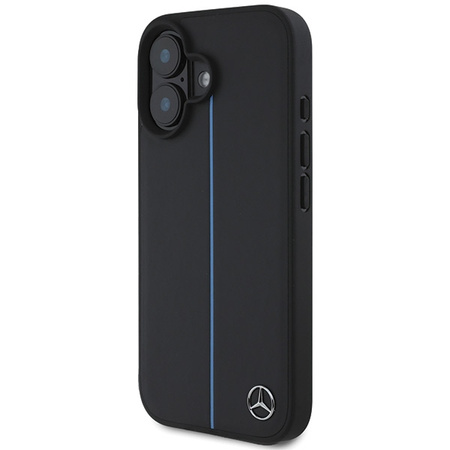 MERCEDES HARDCASE POKROWIEC DO IPHONE 16 6,1 MB BLUE LINE LEATHER