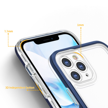 Clear 3in1 etui do iPhone 11 Pro żelowy pokrowiec z ramką niebieski